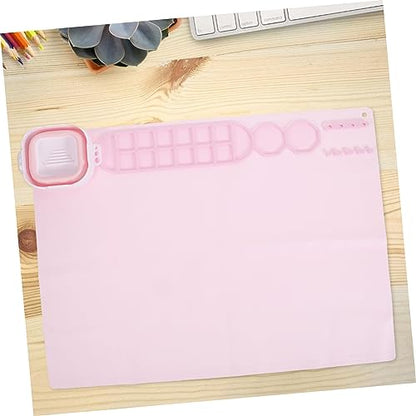 HOMSFOU Silicone Painting Mat for Artists Nonstick Epoxy Silicone Craft Pad Multi Functional Art Mat for Painting Casting Easy to Clean Durable