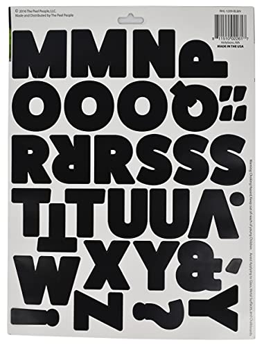 Large Alphabet Numbers and Letters Stickers Perfect for Businesses, Walls, Painted Surfaces, Foam Boards, Poster Boards and School Projects! (Black Letters 2 Pack) - color: Black Letters 2 Pack