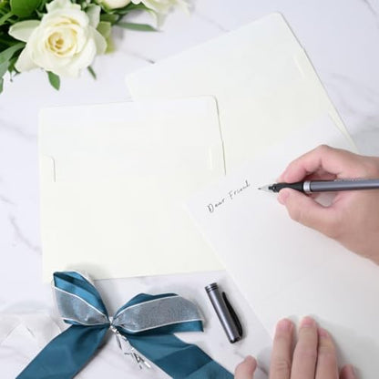 70 Packs A4 Envelopes, White, 4x6 Photo, Self Seal for Invitations, Weddings, Baby Shower, Photos, Postcards, Greeting Cards, Mailing (Cream White, A2 (4.33x5.75in)) - color: Cream White, size: 80 Pack A2 (4.33x5.75in) Envelopes
