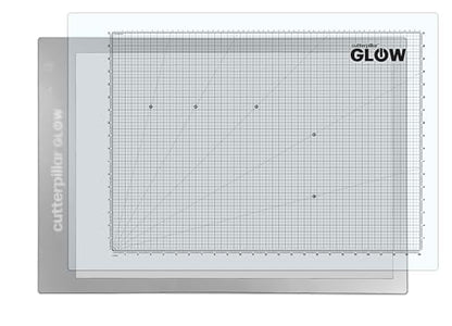 Cutterpillar Glow Premium II LED Light Board with Translucent Self-Healing Cutting Mat – 13" x 19" Light Box Tracing Pad with Non-Slip Mat and Built-In Rechargeable Battery - style: Glow Premium
