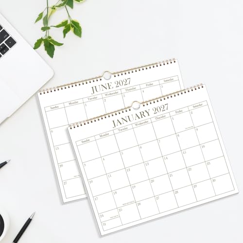 2026-2027 Calendar - 2026-2027 Wall Calendar from July 2026 - December 2027, 19 Months Calendar with Premium Paper, Twin-Wire Binding & Hanging Hook, 8.5" x 11", Golden - color: Golden, size: 8.5" x 11"