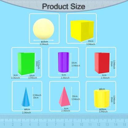 3D Shapes Geometric Solids Geometric Shapes Preschool Learning Classroom Demonstration Teacher Quadrangular Blocks