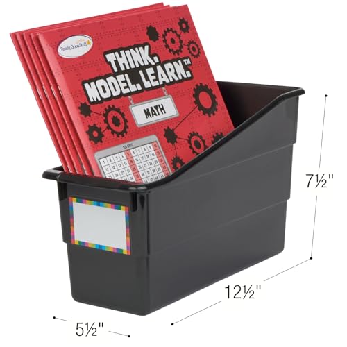 Really Good Stuff Durable Book & Binder Holders - 6 Pack - Black - color: Black