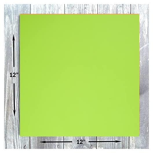 Hamilco Colored Scrapbook Cardstock Paper 12x12 Card Stock Paper 65 lb Cover 25 Pack (Lime Green) - color: Lime Green
