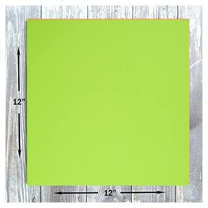 Hamilco Colored Scrapbook Cardstock Paper 12x12 Card Stock Paper 65 lb Cover 25 Pack (Lime Green) - color: Lime Green