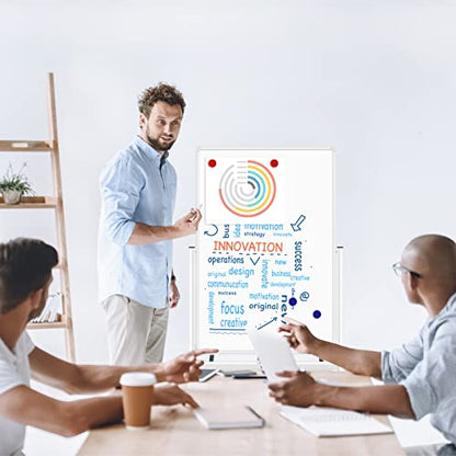 H-Qprobd Magnetic Whiteboard Mobile Dry Erase Board with Stand 40"x28" Double Side Rolling Whiteboards on Wheels for Home, Office & School - size: 40x28