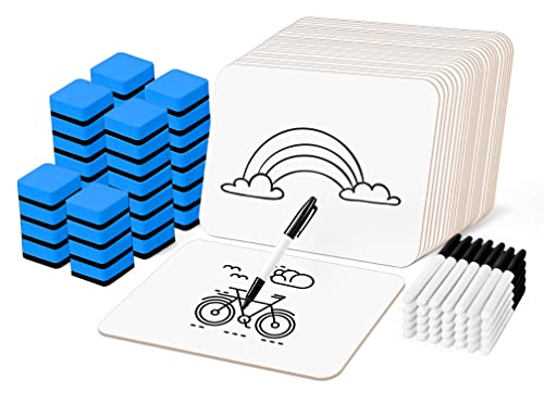 Dry Erase LapBoards, PANDRI 36 Pack Double Sided 12.5 x 9 Inch Dry Erase Boards with 36 Erasers and 36 Markers, Whiteboards for Kids Students Classroom Teacher Supplies - size: 36 PACK