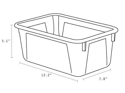Storex Small Cubby Bin, 12.2 x 7.8 x 5.1 Inches, Translucent, 5-Pack (62461U05C) - color: Translucent, style: Bin Only