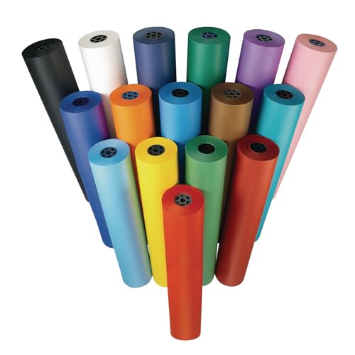 Colorations Dual Surface Paper Roll Classroom Supplies for Arts and Crafts Flame Red (36" x 1000') - DSFR - color: Flame Red