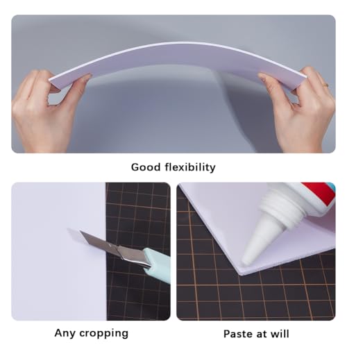 GORGECRAFT 5Pcs 2mm White Foam PVC Boards Sheet 30x20cm Rectangle Lightweight Durable Poster Mount Board Plastic Sheets for Mounting Presentations Signboards Artsan Crafts Framing Display