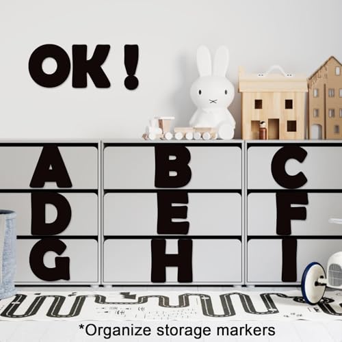 Qyeahkj 300 PCS Large 7" Font Letters and Punctuation Set, Black Classroom Alphabet Cutout for Bulletin Board Display Home School, A Great Helper to Inspire Students' Learning Interest - style: Boards