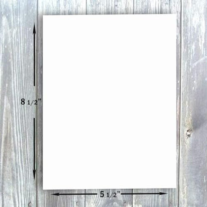 Hamilco Blank Index Cards 5.5 x 8.5 Card Stock 100lb Cover Cream Cardstock Paper - 100 Pack - size: 5.5" x 8.5"