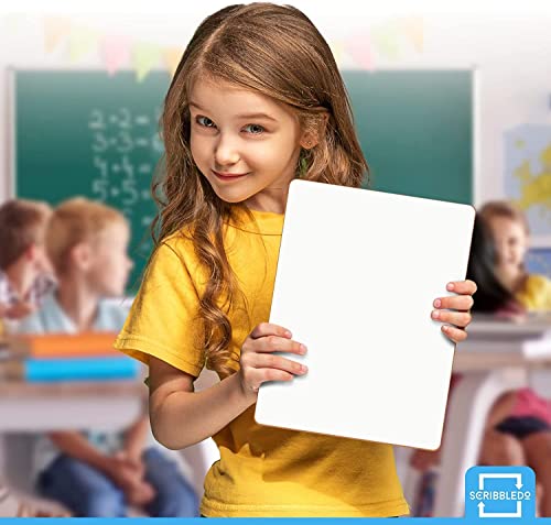 SCRIBBLEDO Small White Board 9x12 Double Sided Dry Erase Personal Board | 9x12 Personal Whiteboard, Premium Masonite Hardboard, Wipes Clean No Ghosting, Students Classroom Home and Office - size: 9X12"