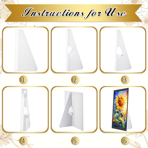 Marspark Poster Stand Self Stick Easel Back Poster Board Stand Convenient Peel and Stick Self Adhesive Easels Display Cardboard Sign (10 Inch,White,12 Pack) - color: White, size: 10 Inch