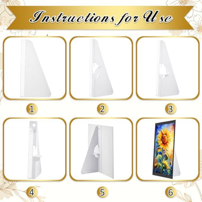 Marspark Poster Stand Self Stick Easel Back Poster Board Stand Convenient Peel and Stick Self Adhesive Easels Display Cardboard Sign (10 Inch,White,12 Pack) - color: White, size: 10 Inch