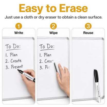 V-Opitos 30 Pack Fine Tip Dry Erase Markers - Bulk Whiteboard Erasable Black Markers, Ideal for School Classroom Office Supplies, Non-Toxic & Easy Clean for White board