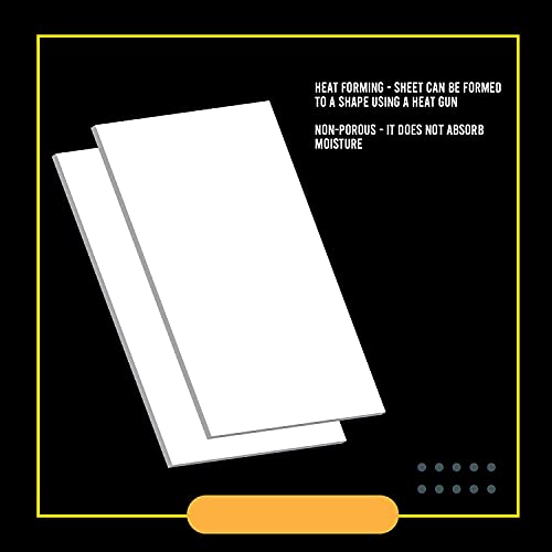 Performore - Expanded PVC Sheet - Lightweight Rigid Foam - 25mm (1-Inch) - 12 x 24 inches - White - Ideal for Signage, Displays, and Digital/Screen Printing