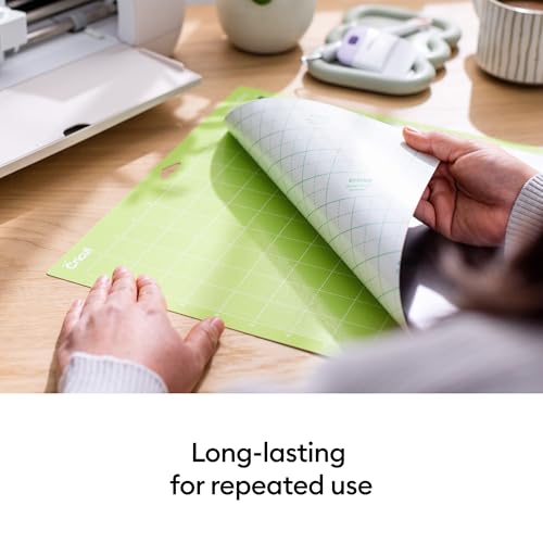 Cricut StandardGrip Machine Mats, 12" x 12", Reusable Cutting Mats for Crafts with Protective Film, Use with Cardstock, Iron On, Vinyl and More, Compatible with Explore & Maker (3 Count), Green - size: 12x12, style: 3 Count