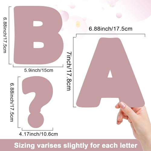 150 PCS Large 6" Font Letters and Punctuation Set, Blush Pink Light Mauve Classroom Alphabet Cutout for Bulletin Board Display Home School, A Great Helper to Inspire Students' Learning Interest - style: Blush Pink Pattern