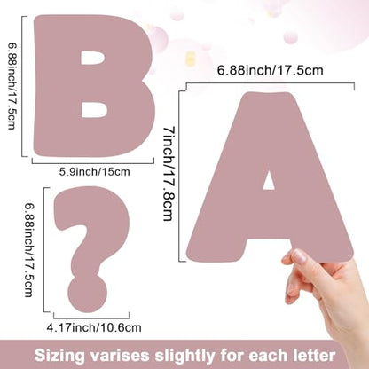150 PCS Large 6" Font Letters and Punctuation Set, Blush Pink Light Mauve Classroom Alphabet Cutout for Bulletin Board Display Home School, A Great Helper to Inspire Students' Learning Interest - style: Blush Pink Pattern