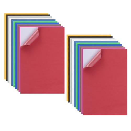 PATIKIL 30 Pack EVA Foam Sheets, 12" x 8" A4 2mm Thick Colorful Foam Sheets Crafts Foam Paper with Self Adhesive for Craft Classroom Bulletin Board Decor Scrapbooking