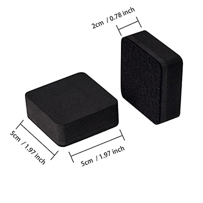 Favourde 48 Pack Magnetic Whiteboard Dry Erase Erasers Chalkboard Cleansers for Classroom, Home and Office (Black) - color: Black