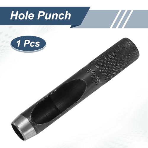HARFINGTON Leather Hole Punch 13mm Hollow Round Hole Puncher Cutter Carbon Steel Tool for Watch Cloth Belt Gaskets DIY Leather Craft Repair, Black - size: 13mm
