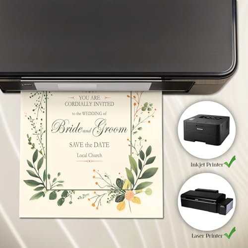 Ivory Cardstock 8.5 x 11, Cream Cardstock 80lb 100 Sheets, GIGYES Card Stock Printer Paper, Certificate, Wedding Invitations, Menus, Poster, DIY Card - color: Cream