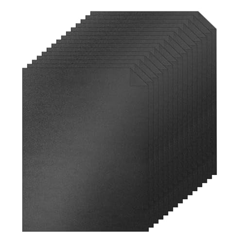 Silunkia 40 Sheets Black Shimmer Cardstock 8.5 x 11 Halloween Cards, 75lb Heavyweight Black Paper Card Stock for Card Making, greeting Cards, Wedding Invitations, Paper Crafting - color: Black, size: 40 Sheets
