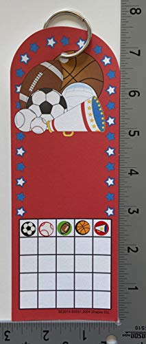 Sports Personal Incentive Chart-24 Pcs 2.75in x 7.5in Encourage Positive Reinforcement Goal Chore Homework Reading Tracker Classroom Assignments Responsibility USA Made