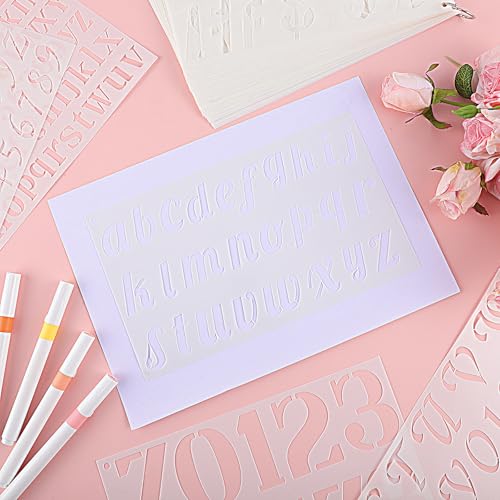 1/3, 1/2, 3/4, 1, 3/2, 2 Inch Letter Stencils for Painting,45 Pack Alphabet and Number Stencils for Crafts Reusable for Art Projects Scrapbook Home Decor - size: Small