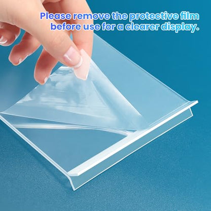 Acrylic Sign Holder 4x6, 15 Pack Clear Double Sided Menu Vertical Display Stand, Desktop Paper Holder Suitable for Restaurants, Office, Store, Show Fair - color: Vertical 15 Pack 4x6