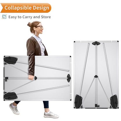 VIZ-PRO Whiteboard Easel, 36 x 24 Inches, Portable Dry Erase Board Height Adjustable for School Office and Home - size: 36 x 24 Inches - Board Only