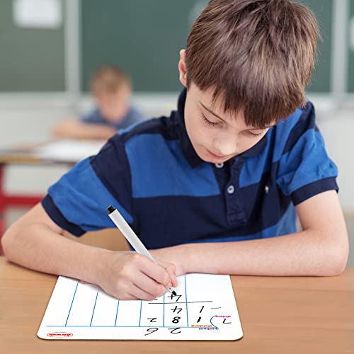 Dry Erase Long Division White Board,9 x 12 Multi-Digit Computation Double-Sided Dry Erase Board,Math Manipulatives Whiteboard for Students,Classroom and Home,Small White Board(Division) - style: Division