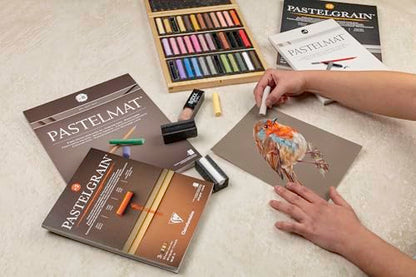 Clairefontaine 96016C Pastelmat, glued pad, 18x24cm, 18 x 24 cm, Assorted Colours - size: 18 x 24 cm, style: Card Pad No 1