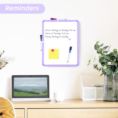 VUSIGN Small White Board Dry Erase, Purple - color: I-purple