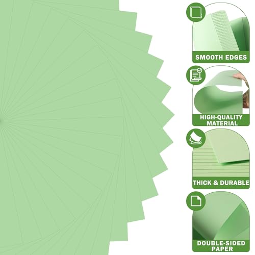 20 Sheets Light Green Cardstock 12" x 12" Card Stock 250gsm/92lb Thick Construction Paper for Cricut, Scrapbook, Crafts, Card Making UAP34LG20 - color: Light Green