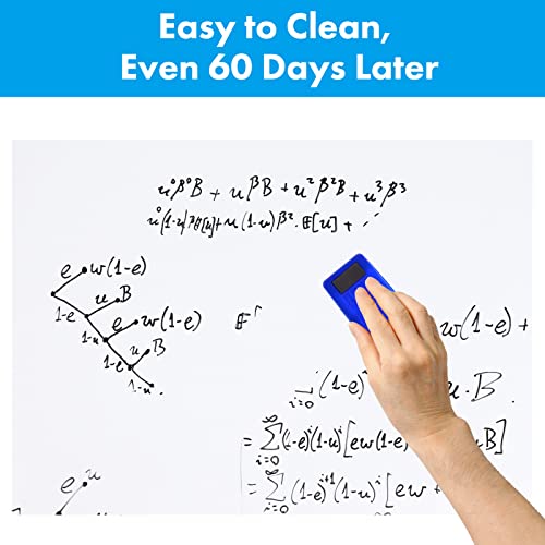 HAMIGAR Magnetic Whiteboard Contact Paper 36" x 48" Dry Erase White Board Sticker for Wall Stick on White Board Peel and Stick Wallpaper Adhesive Poster with Marker, Magnetic Eraser and Magnets - size: 36" x 48"