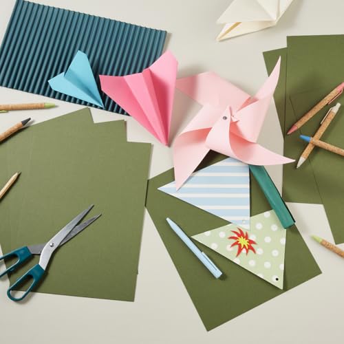 30 Sheets Cardstock Paper 8 1/2 x 11 Inches, Olive Green | For Crafts and Invitations - color: Olive Green