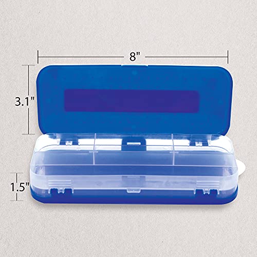 BAZIC PRODUCTS Organizer Box, 8 1/2 x 3 1/2 x 1 1/2 in, for School Office Supplies, Portable, Storage, Set of 4 - size: 4-Pack