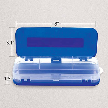 BAZIC PRODUCTS Organizer Box, 8 1/2 x 3 1/2 x 1 1/2 in, for School Office Supplies, Portable, Storage, Set of 4 - size: 4-Pack