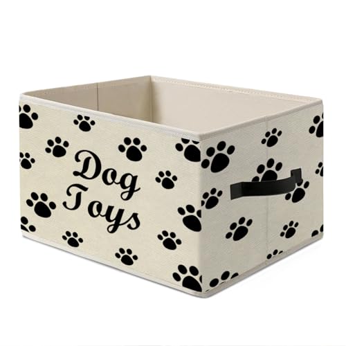 Dog Storage Bins Box,Rectangular Dog Basket for Toys Collapsible Basket Organizer for Bedroom Bathroom Clothes Room Decor for Home - color: dogs