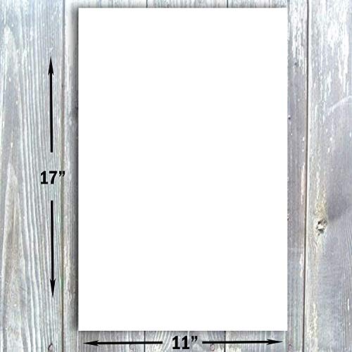 Hamilco White Cardstock Thick 11x17 Paper - HeavyWeight 100lb Cover Card Stock 50 Pack - size: 100 lb Cover