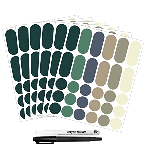 180Pcs Removable Labels for Jars Waterproof Self Adhesive Kitchen Label Stickers for Food Storage Containers, Home and Pantry Organization,2 Marker Pens Included - color: Colored Labels (180 Pcs)
