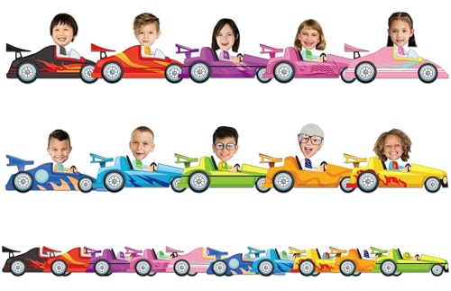 gisgfim 80Pcs Racing Car Cutouts Race Car Decorations Bulletin Board Auto Paper Cut-Outs Classroom Decor for Boy Girl DIY Craft Photo Wall Kindergarten Preschool Back to School Party Favor Supply - style: Racing Car