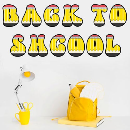 150 PCS Large 6" Bulletin Board Letters Set, Pencil Themed Classroom Alphabet Cutout Letter for Bulletin Board Display Home School, A Great Helper to Inspire Students' Learning Interest - style: Pencil Themed