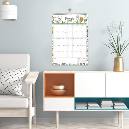 2027 Calendar - 2027 Wall Calendar, 12 Monthly Wall Calendar 2027 from January 2027 - December 2027, 12" x 17", Twin-Wire Binding + Hanging Hook + Ruled Blocks + Thick Paper with Julian Dates - Floral