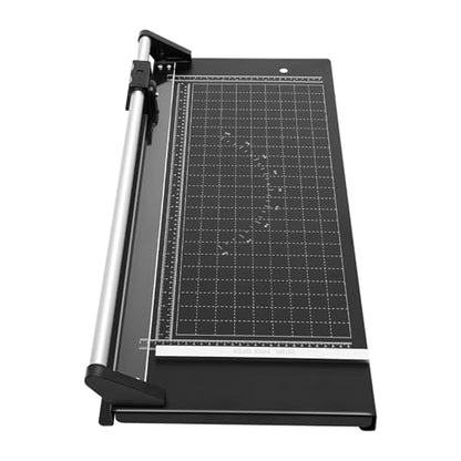 24 Inch Rotary Paper Cutter Photo Paper Cutter with Positioning Ruler & 2 Blades Cut Paper Cutter for Photo Sticker Shops, Offices