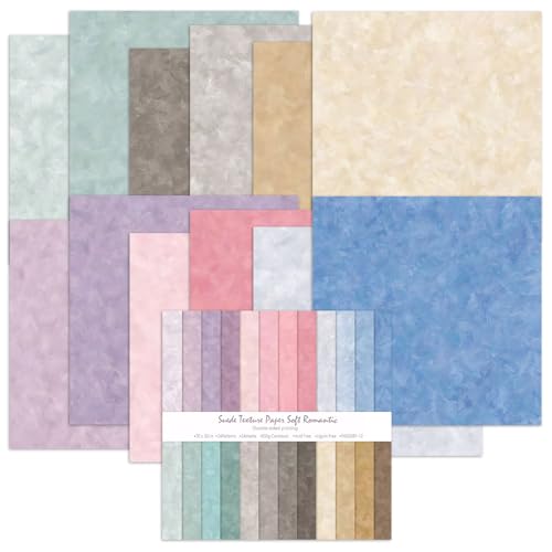 Bright Colored Card stock 250gsm :24 Sheets 12inch Double-sided Valentine's Day Cardstock Patterned Thick Scrapbook Paper for Crafting, DIY Card Making, Scrapbooking. - color: 2081, size: 12 inch
