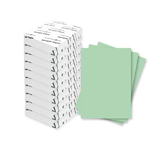 Springhill 90 lb. Paper, 8.5-inch x 11-inch, Green, 2500 Sheets/Case (045100CASE) - color: Green, size: 10 Ream | 2500 Sheets